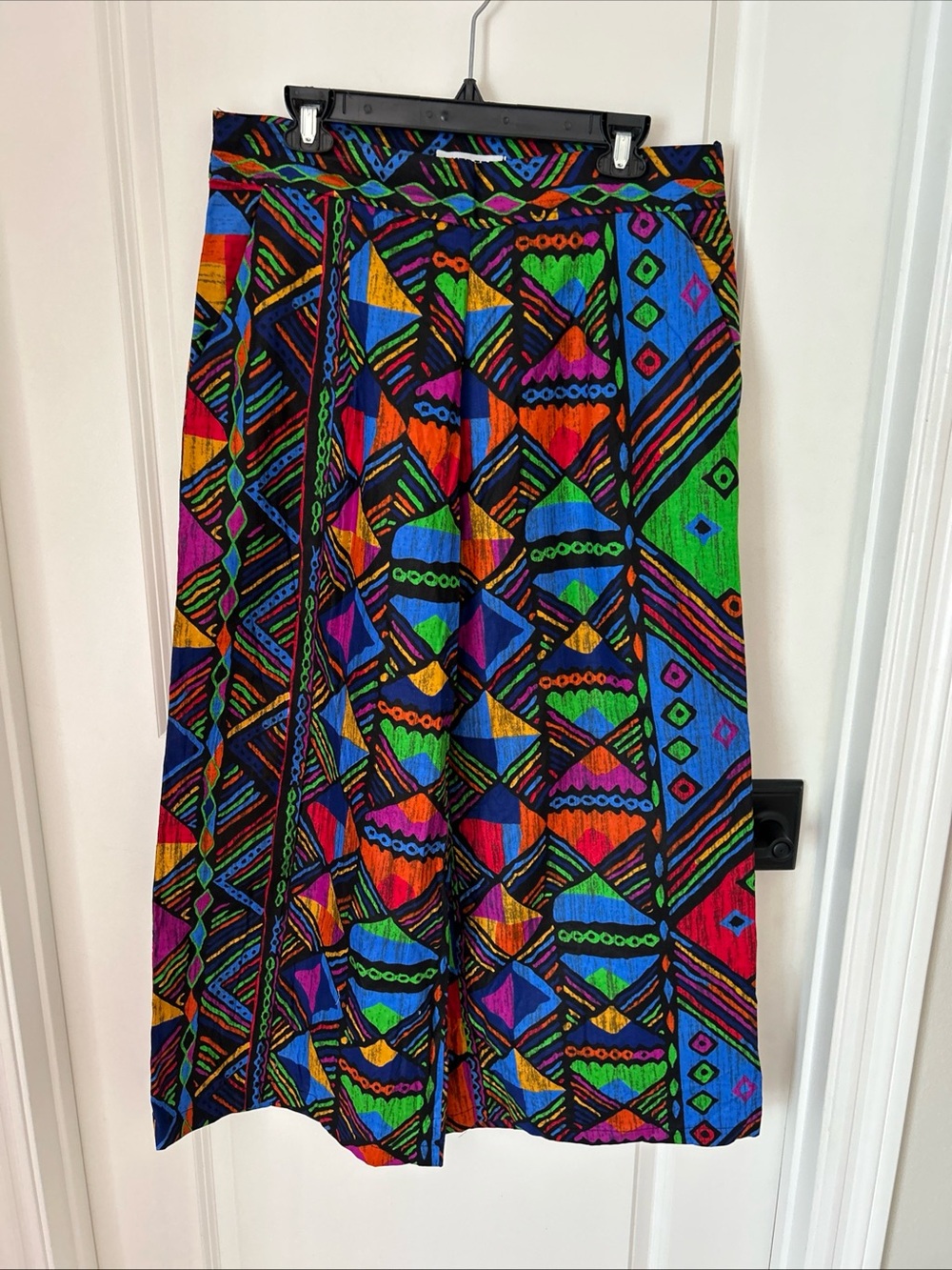 MYTRIBE Nigeria African Colorful Print Palazzo Pants Women’s Wide Leg Sz L